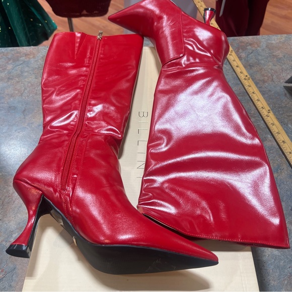 Red Knee High Dress Boot size 9 by Bellini - Picture 4 of 7